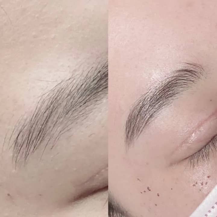 숱많은 여자눈썹