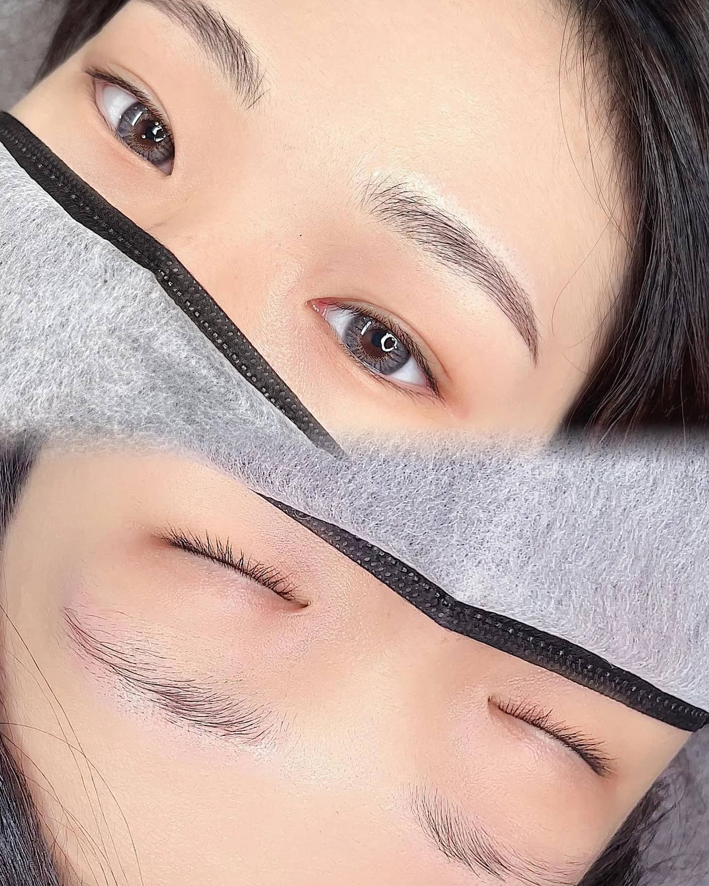여름철 눈썹 지키미 둥근 콤보눈썹