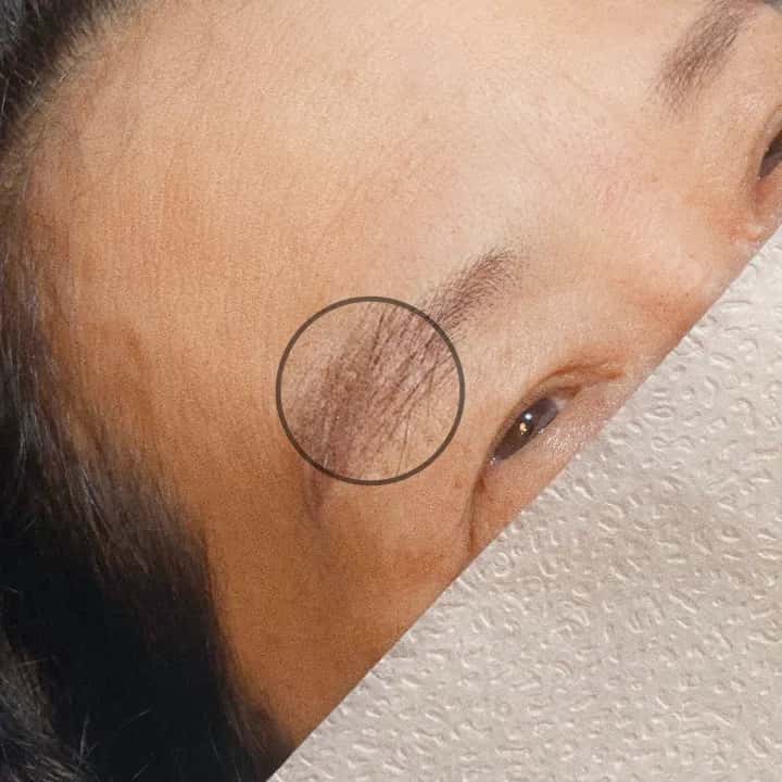 숱없는 여자눈썹