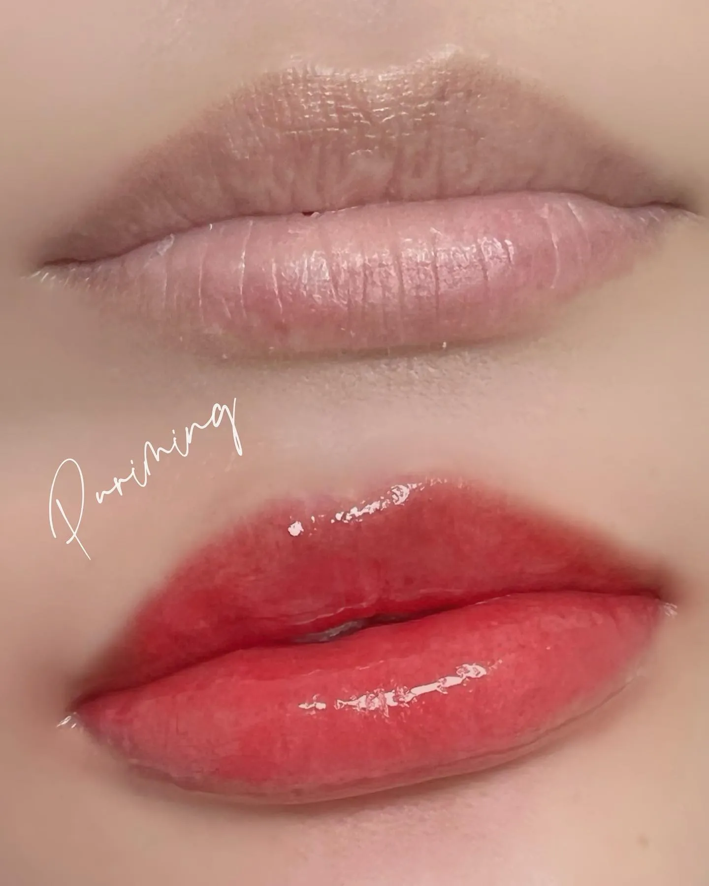 코랄빛이 도는 오렌지레드가 잘 어울리셨던 고객님🥰
